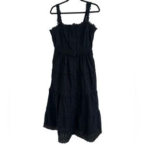Gap x Doen Black Eyelet Midi Dress DÔEN Medium